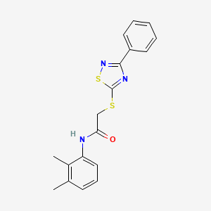 molecular formula C18H17N3OS2 B2437474 N-(2,3-dimethylphenyl)-2-((3-phenyl-1,2,4-thiadiazol-5-yl)thio)acetamide CAS No. 864855-95-8