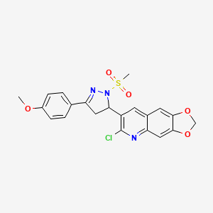 6-chloro-7-(3-(4-methoxyphenyl)-1-(methylsulfonyl)-4,5-dihydro-1H-pyrazol-5-yl)-[1,3]dioxolo[4,5-g]quinoline