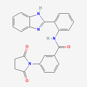 N-[2-(1H-benzimidazol-2-yl)phenyl]-3-(2,5-dioxopyrrolidin-1-yl)benzamide