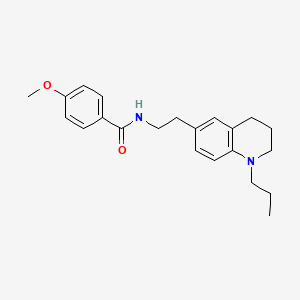 molecular formula C22H28N2O2 B2437482 4-甲氧基-N-(2-(1-丙基-1,2,3,4-四氢喹啉-6-基)乙基)苯甲酰胺 CAS No. 955527-44-3