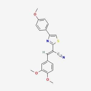 (E)-3-(3,4-dimethoxyphenyl)-2-(4-(4-methoxyphenyl)thiazol-2-yl)acrylonitrile