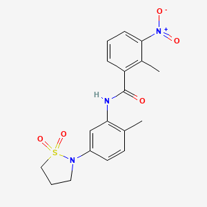 N-(5-(1,1-dioxidoisothiazolidin-2-yl)-2-methylphenyl)-2-methyl-3-nitrobenzamide