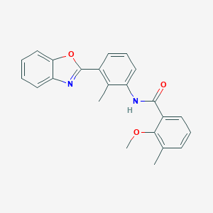 molecular formula C23H20N2O3 B243749 N-[3-(1,3-benzoxazol-2-yl)-2-methylphenyl]-2-methoxy-3-methylbenzamide 