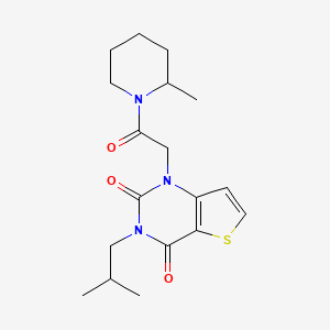 B2437503 1-[2-(2-methylpiperidin-1-yl)-2-oxoethyl]-3-(2-methylpropyl)thieno[3,2-d]pyrimidine-2,4(1H,3H)-dione CAS No. 1261015-35-3
