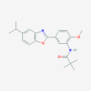 molecular formula C22H26N2O3 B243751 N-[5-(5-isopropyl-1,3-benzoxazol-2-yl)-2-methoxyphenyl]-2,2-dimethylpropanamide 