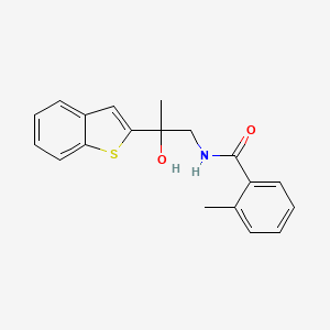 molecular formula C19H19NO2S B2437512 N-(2-(苯并[b]噻吩-2-基)-2-羟基丙基)-2-甲基苯甲酰胺 CAS No. 2034403-39-7
