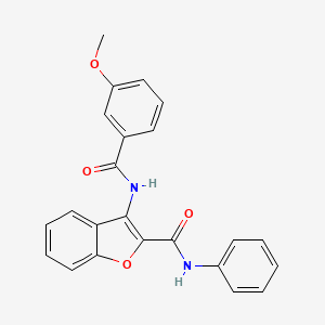 molecular formula C23H18N2O4 B2437518 3-(3-甲氧基苯甲酰胺基)-N-苯基苯并呋喃-2-甲酰胺 CAS No. 887885-30-5