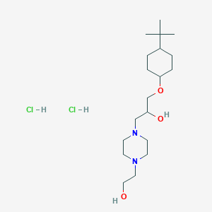 1-((4-(Tert-butyl)cyclohexyl)oxy)-3-(4-(2-hydroxyethyl)piperazin-1-yl)propan-2-ol dihydrochloride