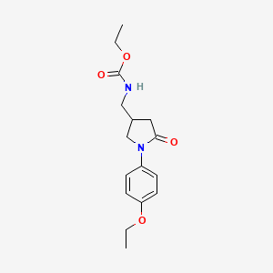 molecular formula C16H22N2O4 B2437523 Ethyl ((1-(4-ethoxyphenyl)-5-oxopyrrolidin-3-yl)methyl)carbamate CAS No. 955242-98-5