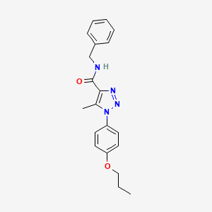 molecular formula C20H22N4O2 B2437530 N-benzyl-5-methyl-1-(4-propoxyphenyl)-1H-1,2,3-triazole-4-carboxamide CAS No. 950244-73-2