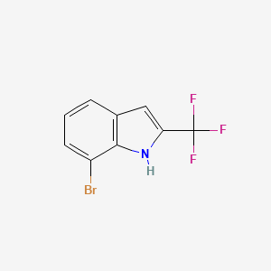 molecular formula C9H5BrF3N B2437533 7-溴-2-三氟甲基-1H-吲哚 CAS No. 1779887-86-3