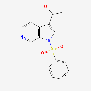 molecular formula C15H12N2O3S B2437539 1-(1-(Phenylsulfonyl)-1H-pyrrolo[2,3-c]pyridin-3-yl)ethanone CAS No. 1679330-17-6