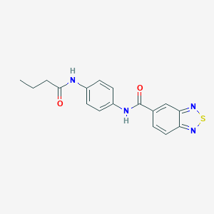 molecular formula C17H16N4O2S B243754 N-[4-(butanoylamino)phenyl]-2,1,3-benzothiadiazole-5-carboxamide 