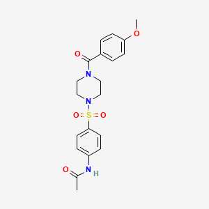 molecular formula C20H23N3O5S B2437542 N-{4-[4-(4-Methoxy-benzoyl)-piperazine-1-sulfonyl]-phenyl}-acetamide CAS No. 428851-34-7