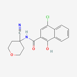 molecular formula C17H15ClN2O3 B2437548 4-chloro-N-(4-cyanooxan-4-yl)-1-hydroxynaphthalene-2-carboxamide CAS No. 1797147-66-0