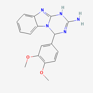 4-(3,4-Dimethoxyphenyl)-1,4-dihydro[1,3,5]triazino[1,2-a]benzimidazol-2-amine