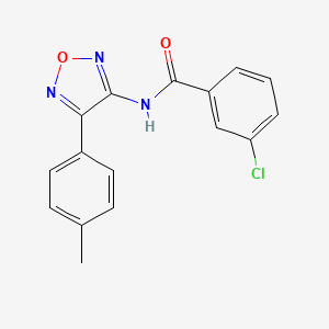 molecular formula C16H12ClN3O2 B2437562 3-氯-N-(4-(对甲苯基)-1,2,5-恶二唑-3-基)苯甲酰胺 CAS No. 874127-33-0