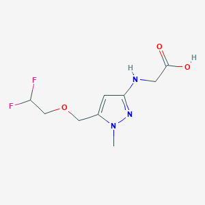 2-[[5-(2,2-Difluoroethoxymethyl)-1-methylpyrazol-3-yl]amino]acetic acid