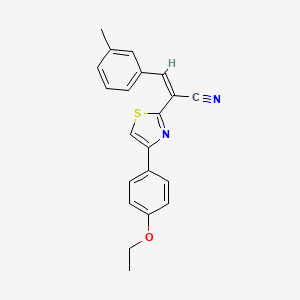 (Z)-2-(4-(4-ethoxyphenyl)thiazol-2-yl)-3-(m-tolyl)acrylonitrile