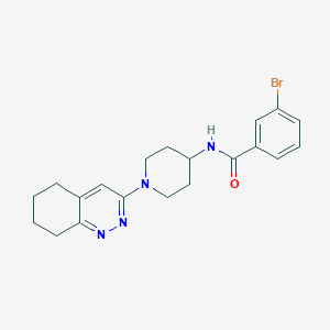 molecular formula C20H23BrN4O B2437577 3-bromo-N-(1-(5,6,7,8-tetrahydrocinnolin-3-yl)piperidin-4-yl)benzamide CAS No. 2034503-79-0