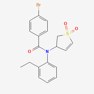 molecular formula C19H18BrNO3S B2437581 4-bromo-N-(1,1-dioxido-2,3-dihydrothiophen-3-yl)-N-(2-ethylphenyl)benzamide CAS No. 863443-95-2