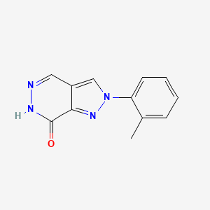 molecular formula C12H10N4O B2437582 2-(邻甲苯基)-2H-吡唑并[3,4-D]嘧啶嗪-7(6H)-酮 CAS No. 1396572-28-3