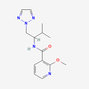 molecular formula C14H19N5O2 B2437583 2-methoxy-N-(3-methyl-1-(2H-1,2,3-triazol-2-yl)butan-2-yl)nicotinamide CAS No. 2034541-80-3