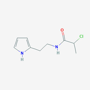 molecular formula C9H13ClN2O B2437584 2-Chloro-N-[2-(1H-pyrrol-2-yl)ethyl]propanamide CAS No. 2411298-39-8