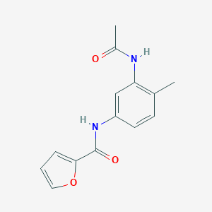 molecular formula C14H14N2O3 B243761 N-(3-acetamido-4-methylphenyl)furan-2-carboxamide 