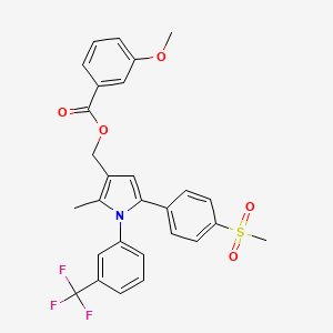 {2-methyl-5-[4-(methylsulfonyl)phenyl]-1-[3-(trifluoromethyl)phenyl]-1H-pyrrol-3-yl}methyl 3-methoxybenzenecarboxylate