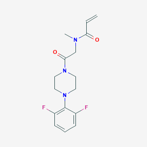 molecular formula C16H19F2N3O2 B2437623 N-[2-[4-(2,6-Difluorophenyl)piperazin-1-yl]-2-oxoethyl]-N-methylprop-2-enamide CAS No. 2197485-30-4