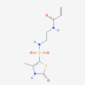 N-[2-[(4-Methyl-2-oxo-3H-1,3-thiazol-5-yl)sulfonylamino]ethyl]prop-2-enamide