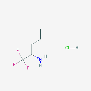 molecular formula C5H11ClF3N B2437646 (2S)-1,1,1-Trifluoropentan-2-amine hydrochloride CAS No. 2091174-30-8