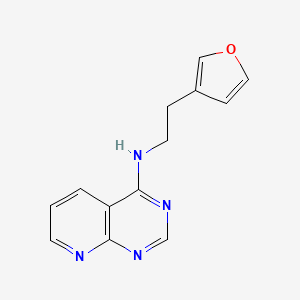 molecular formula C13H12N4O B2437649 N-[2-(Furan-3-yl)ethyl]pyrido[2,3-d]pyrimidin-4-amine CAS No. 2379972-28-6