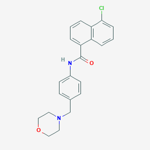 molecular formula C22H21ClN2O2 B243765 5-chloro-N-[4-(4-morpholinylmethyl)phenyl]-1-naphthamide 