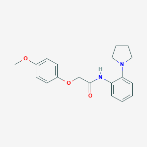 molecular formula C19H22N2O3 B243766 2-(4-methoxyphenoxy)-N-(2-pyrrolidin-1-ylphenyl)acetamide 
