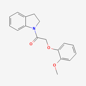 molecular formula C17H17NO3 B2437670 1-[(2-Methoxyphenoxy)acetyl]indoline CAS No. 444146-15-0