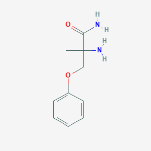 molecular formula C10H14N2O2 B2437671 2-氨基-2-甲基-3-苯氧基丙酰胺 CAS No. 1250848-10-2