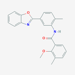 molecular formula C23H20N2O3 B243768 N-[5-(1,3-benzoxazol-2-yl)-2-methylphenyl]-2-methoxy-3-methylbenzamide 