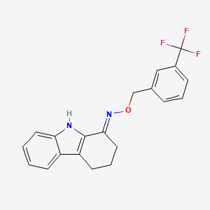 molecular formula C20H17F3N2O B2437685 2,3,4,9-四氢-1H-咔唑-1-酮O-[3-(三氟甲基)苄基]肟 CAS No. 860612-36-8