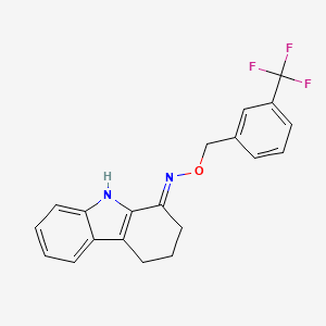 molecular formula C20H17F3N2O B2437685 (1E)-N-{[3-(trifluorométhyl)phényl]méthoxy}-2,3,4,9-tétrahydro-1H-carbazol-1-imine CAS No. 860612-36-8