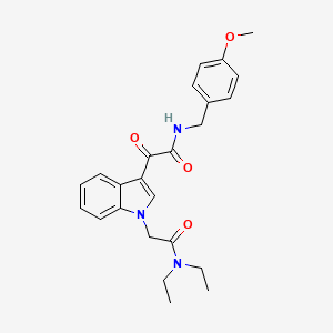 2-[1-[2-(diethylamino)-2-oxoethyl]indol-3-yl]-N-[(4-methoxyphenyl)methyl]-2-oxoacetamide