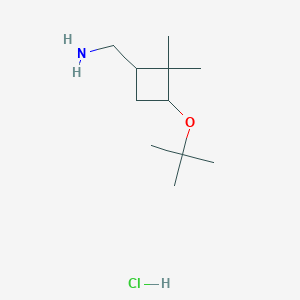 (3-(tert-Butoxy)-2,2-dimethylcyclobutyl)methanamine hydrochloride