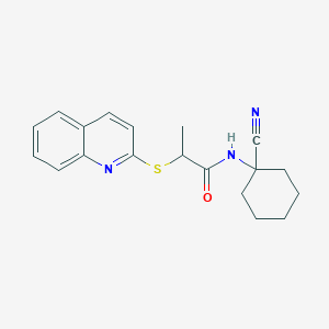 molecular formula C19H21N3OS B2437696 N-(1-cyanocyclohexyl)-2-(quinolin-2-ylsulfanyl)propanamide CAS No. 1117813-41-8