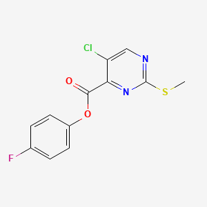 molecular formula C12H8ClFN2O2S B2437705 (4-Fluorophenyl) 5-chloro-2-methylsulfanylpyrimidine-4-carboxylate CAS No. 833438-50-9