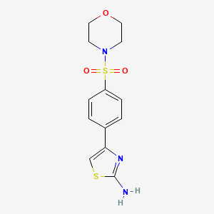 molecular formula C13H15N3O3S2 B2437718 4-(4-(吗啉磺酰基)苯基)噻唑-2-胺 CAS No. 618076-76-9