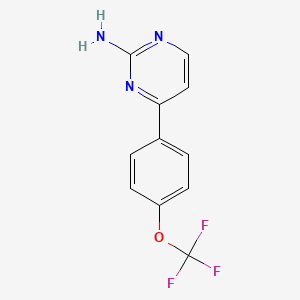 molecular formula C11H8F3N3O B2437719 4-[4-(Trifluoromethoxy)phenyl]pyrimidin-2-amine CAS No. 874779-70-1