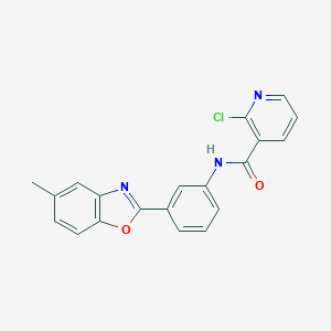 molecular formula C20H14ClN3O2 B243772 2-chloro-N-[3-(5-methyl-1,3-benzoxazol-2-yl)phenyl]nicotinamide 
