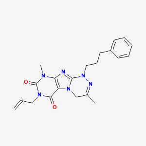 molecular formula C21H24N6O2 B2437720 7-allyl-3,9-dimethyl-1-(3-phenylpropyl)-1,4-dihydro-[1,2,4]triazino[3,4-f]purine-6,8(7H,9H)-dione CAS No. 919026-18-9
