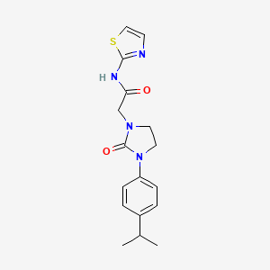 molecular formula C17H20N4O2S B2437721 2-(3-(4-isopropylphenyl)-2-oxoimidazolidin-1-yl)-N-(thiazol-2-yl)acetamide CAS No. 1251575-50-4